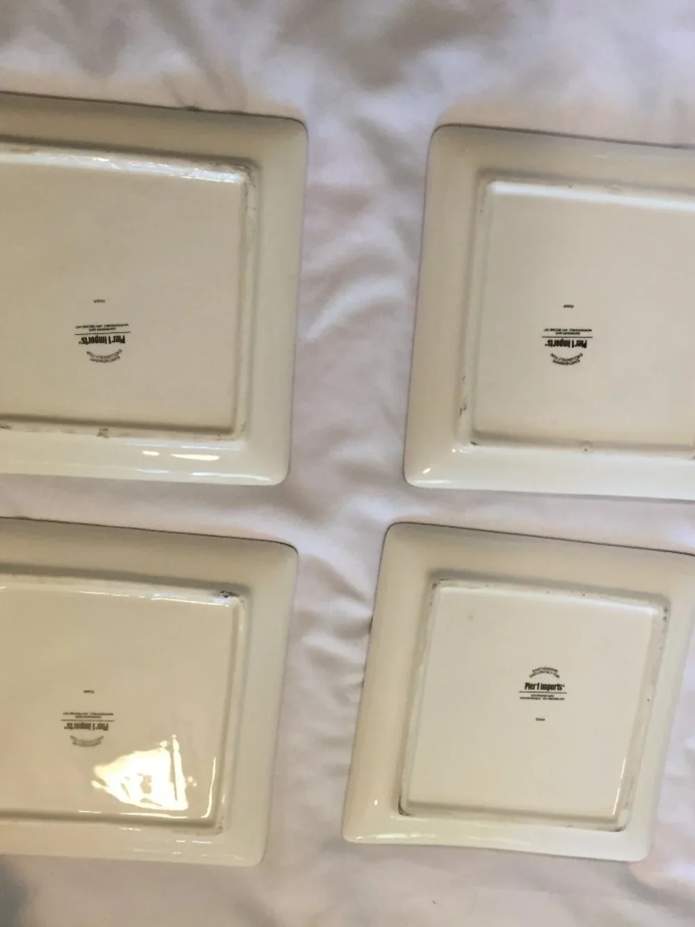 Pier 1 Imports Halloween Witch Appetizer Dessert Plates 6” Square Set Of 4
